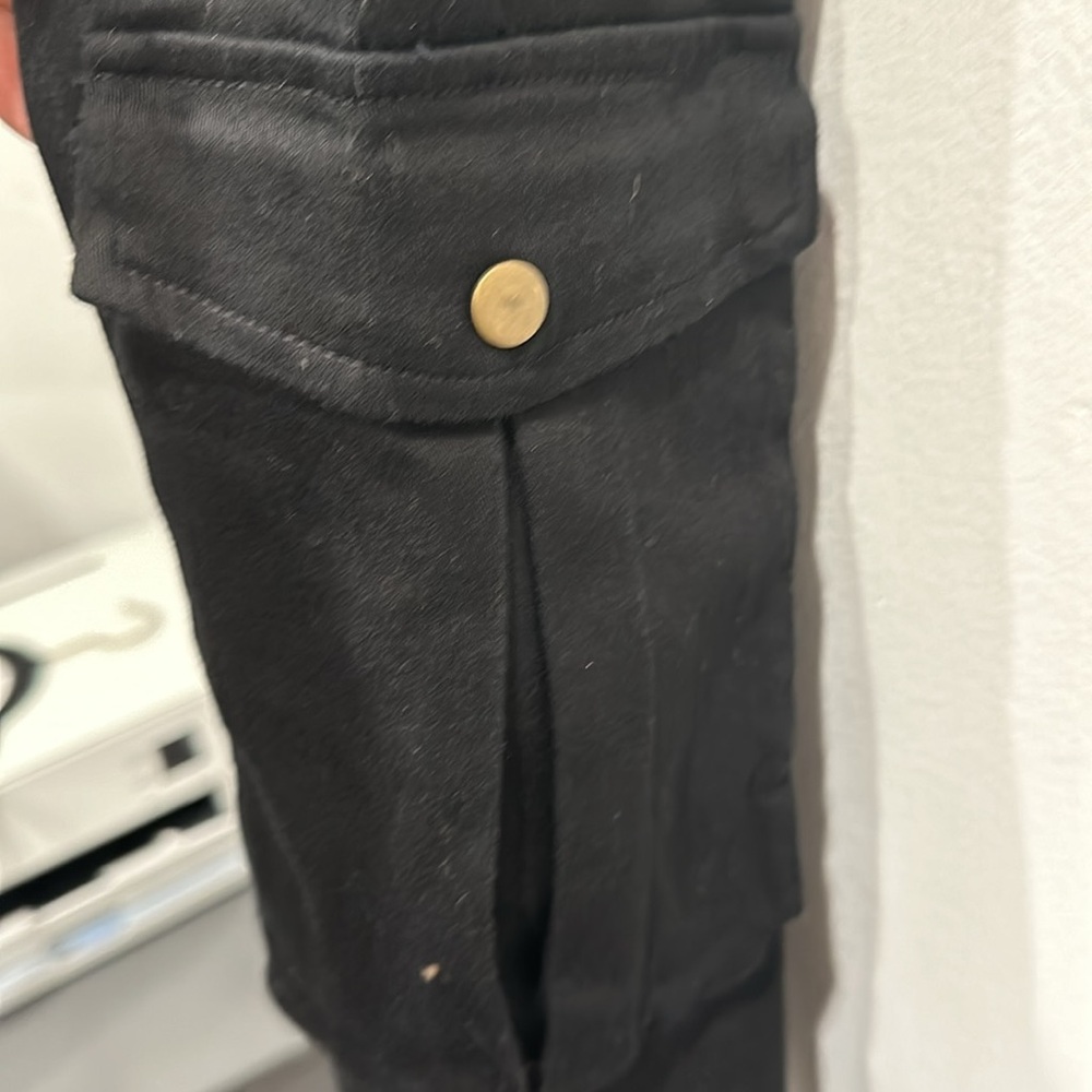 MESHKI Cargo High Waist Joggers NWT black draw string elastic black small - Picture 3 of 9
